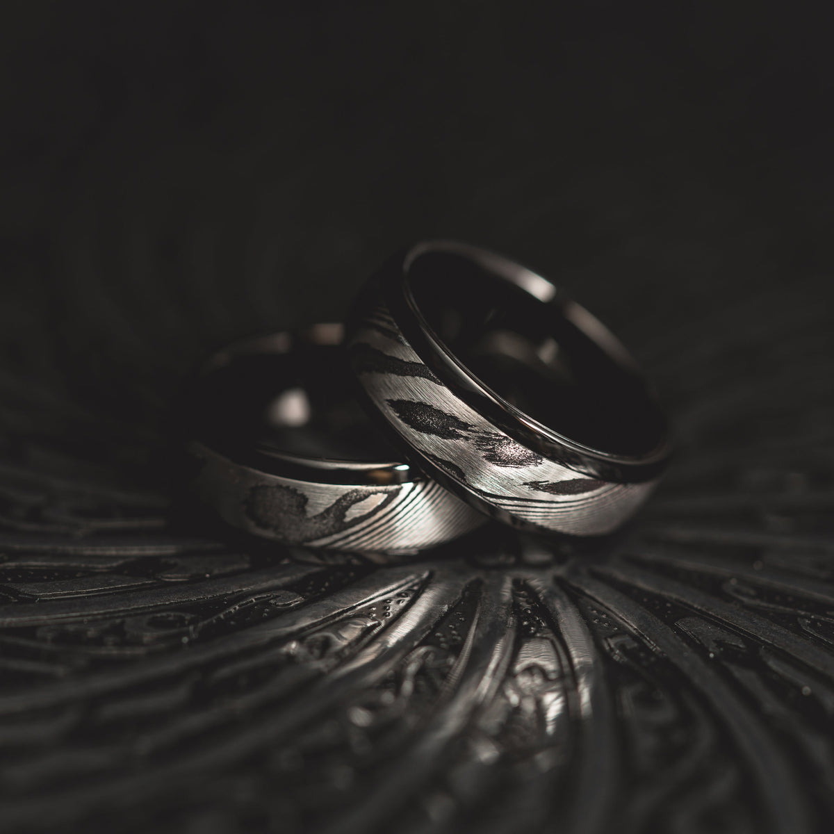 Black "Poseidon" Steel/Tungsten Ring