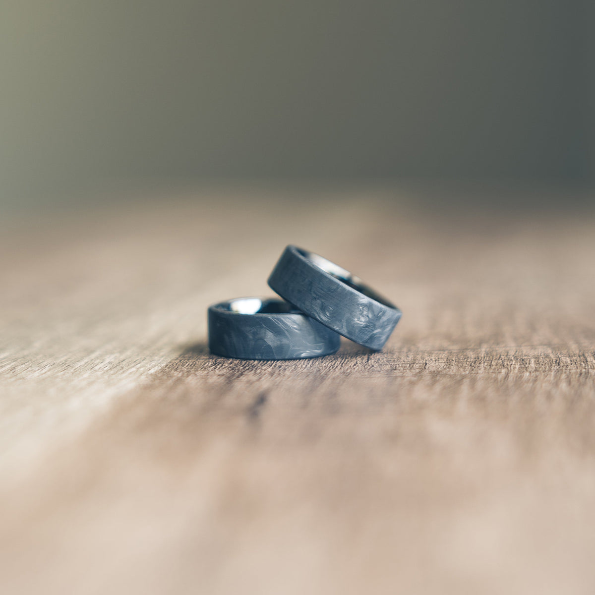 "Athena" Forged Carbon Fiber/Black Tungsten Ring