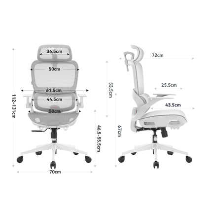 B100 Chaise de bureau ergonomique avec accoudoirs relevables