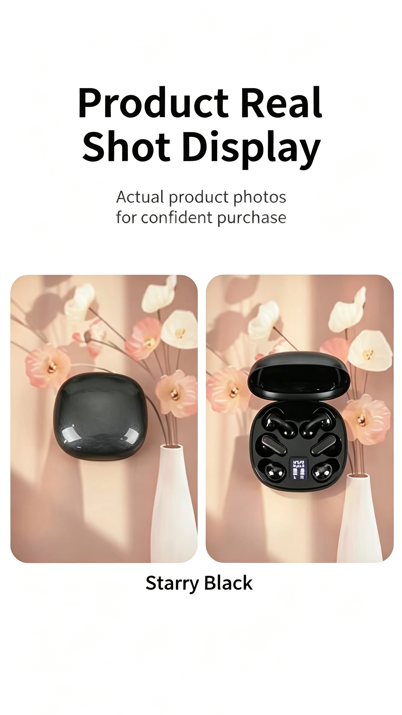[1 Case, 6 Earbuds] 2026 New 3-in-1 AI Bluetooth Earbuds: Clip-on Design, Sleep-Friendly, Short-Stem, Ultra-Long Battery Life