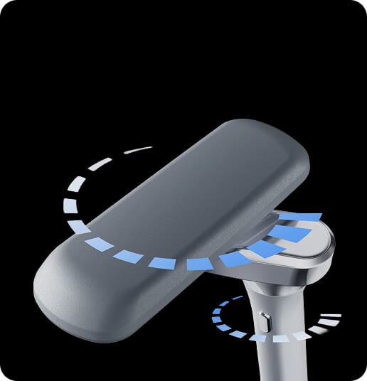 720 degree armrest adjustment