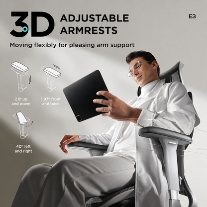 E3 Air Ergonomic Office Chair Without Footrest