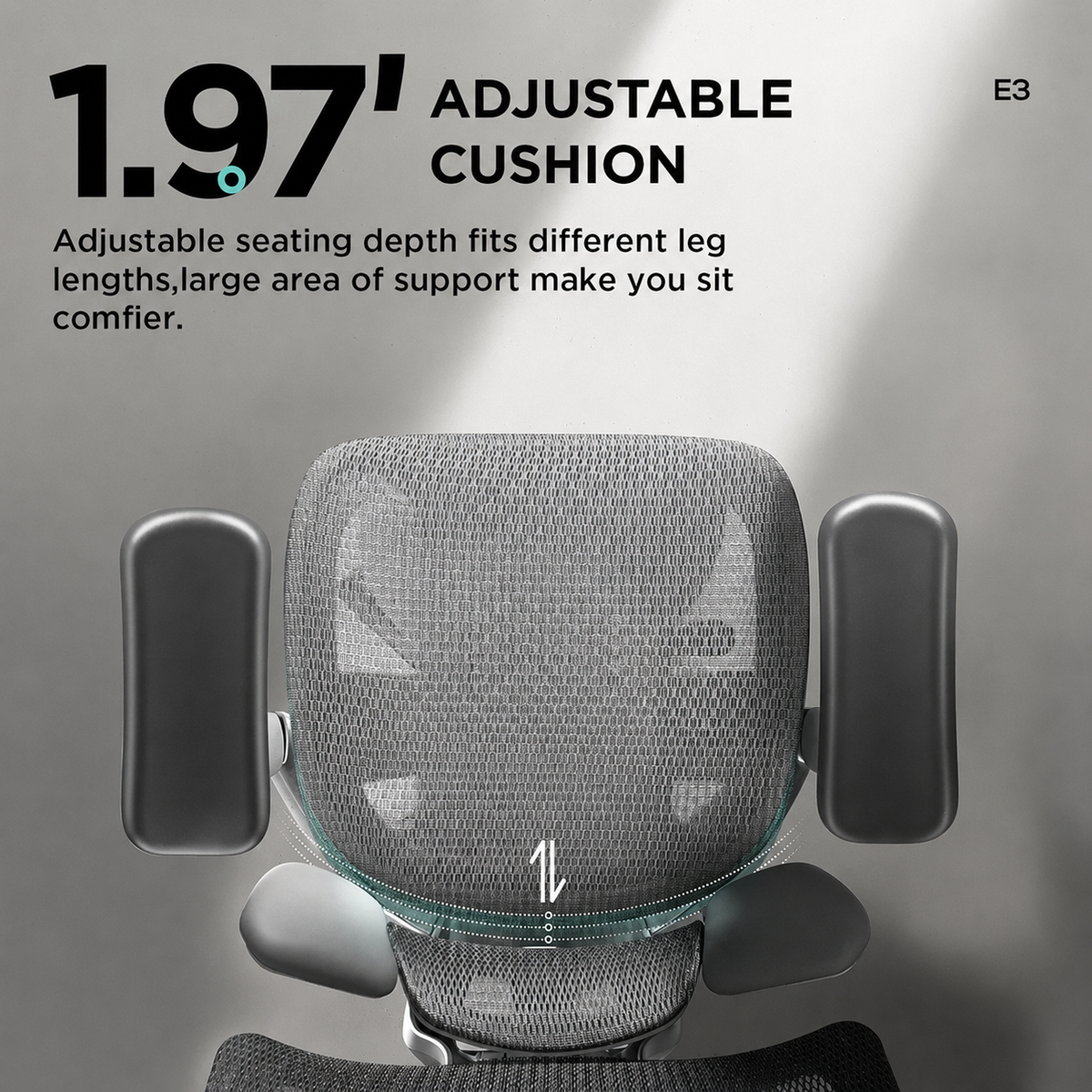 E3 Air Ergonomic Office Chair Without Footrest