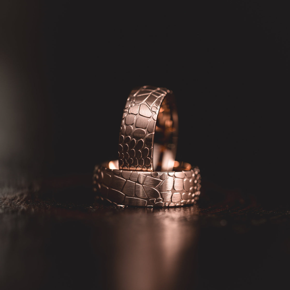 "Quantum Forge" Rose Gold Superconductor Ring- Steel with 18k Plate - 8mm