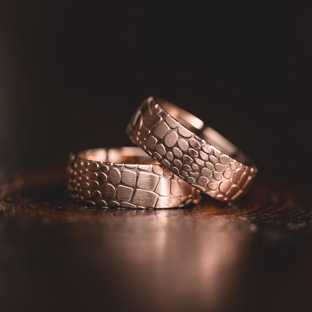 "Quantum Forge" Rose Gold Superconductor Ring- Steel with 18k Plate - 8mm