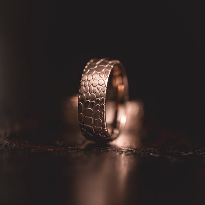 "Quantum Forge" Rose Gold Superconductor Ring- Steel with 18k Plate - 8mm