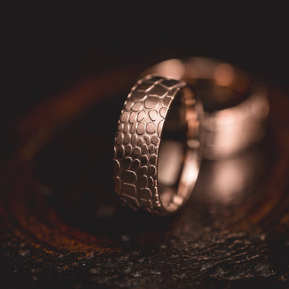 "Quantum Forge" Rose Gold Superconductor Ring- Steel with 18k Plate - 8mm