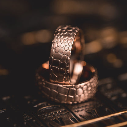 "Quantum Forge" Rose Gold Superconductor Ring- Steel with 18k Plate - 8mm