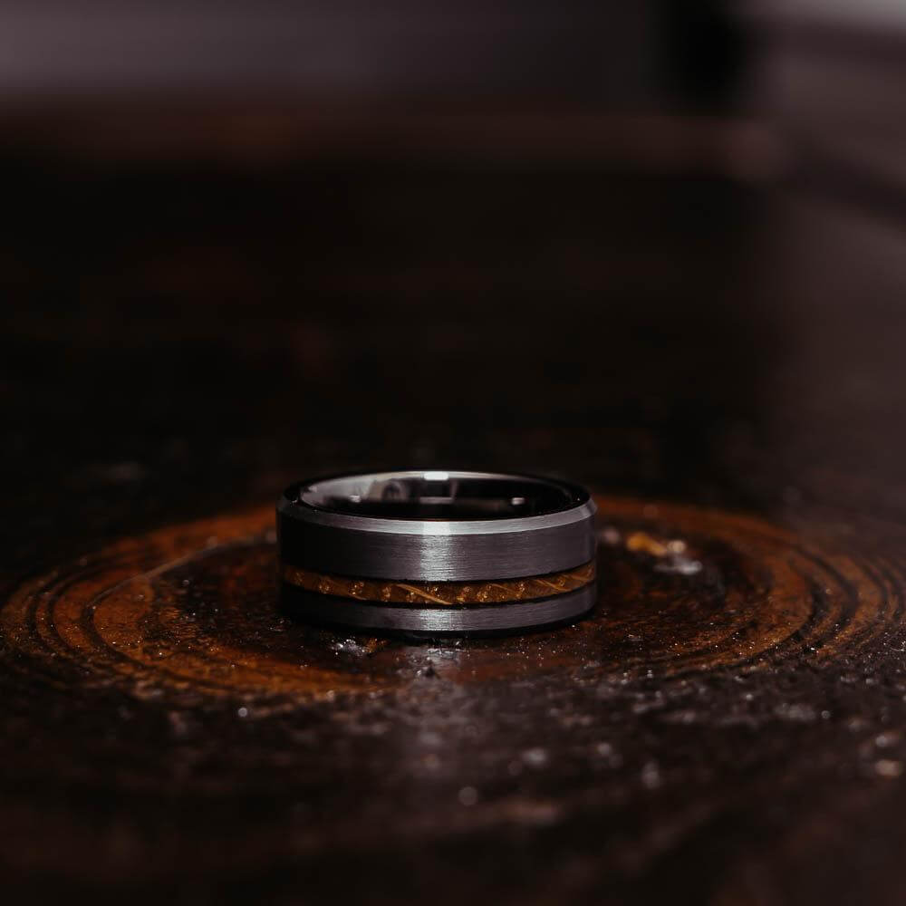 "Artemis"  Whisky x Gunmetal Tungsten Ring