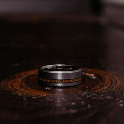 "Artemis"  Whisky x Gunmetal Tungsten Ring
