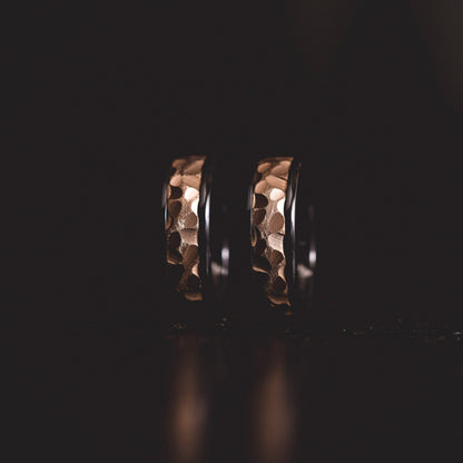 "Hades" Black Zirconium x Yellow Gold Tungsten- 8mm