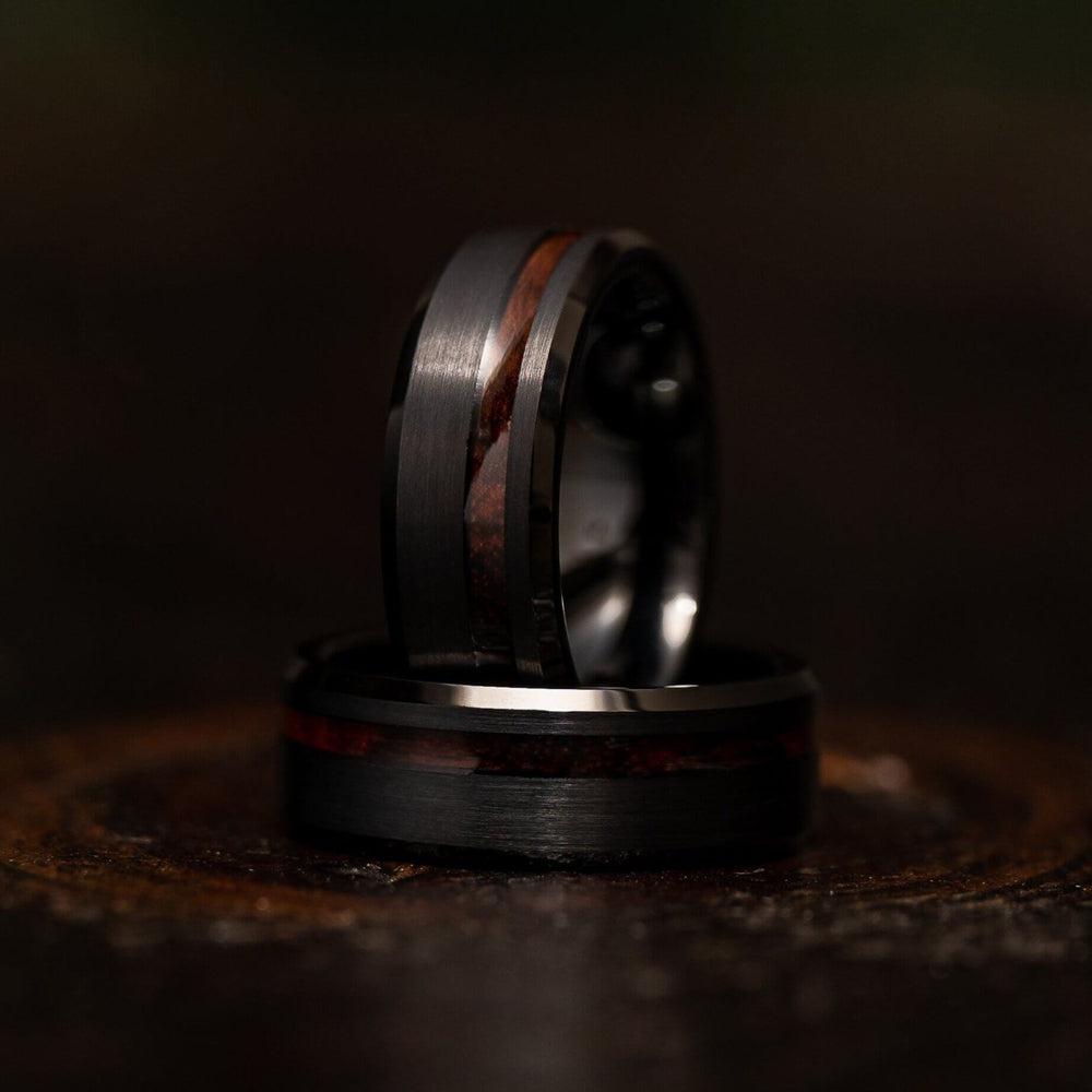 "Artemis"  Ironwood x Black Tungsten Ring